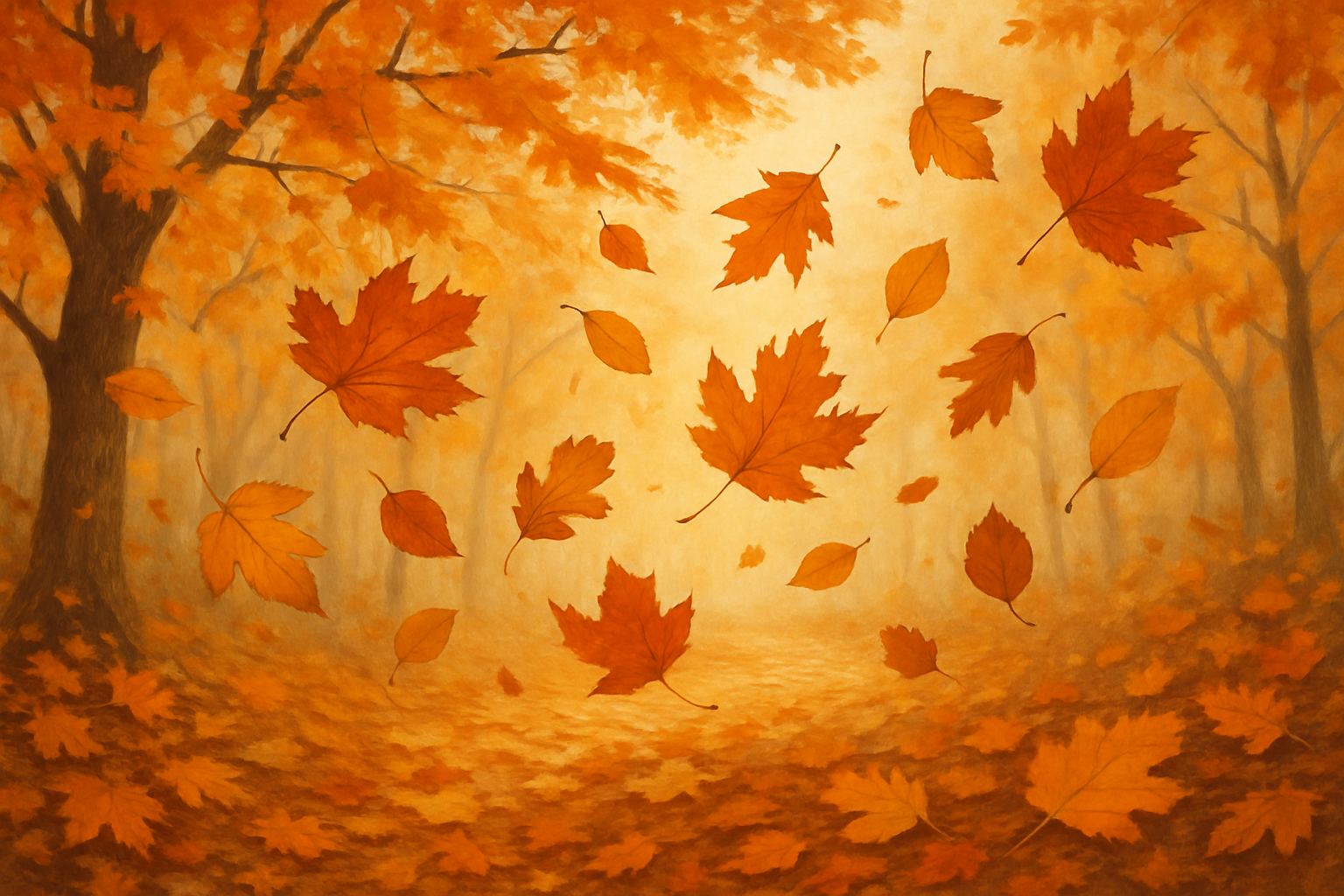 An image symbolizing change — autumn leaves