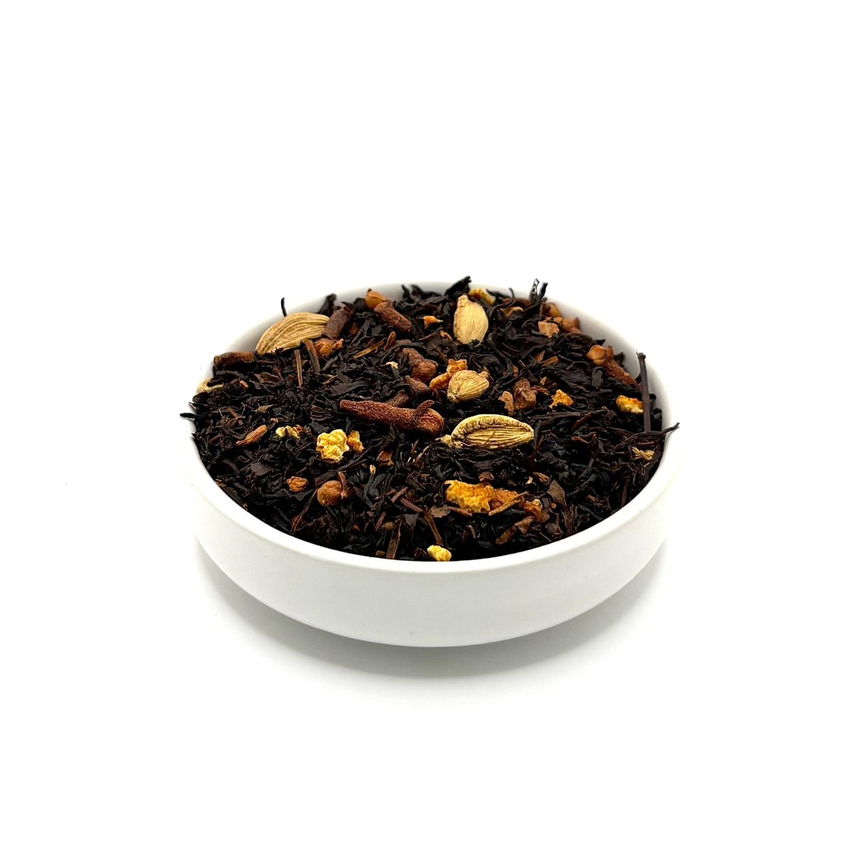 Organic Classic Chai tea blend with cardamom and cloves in bowl