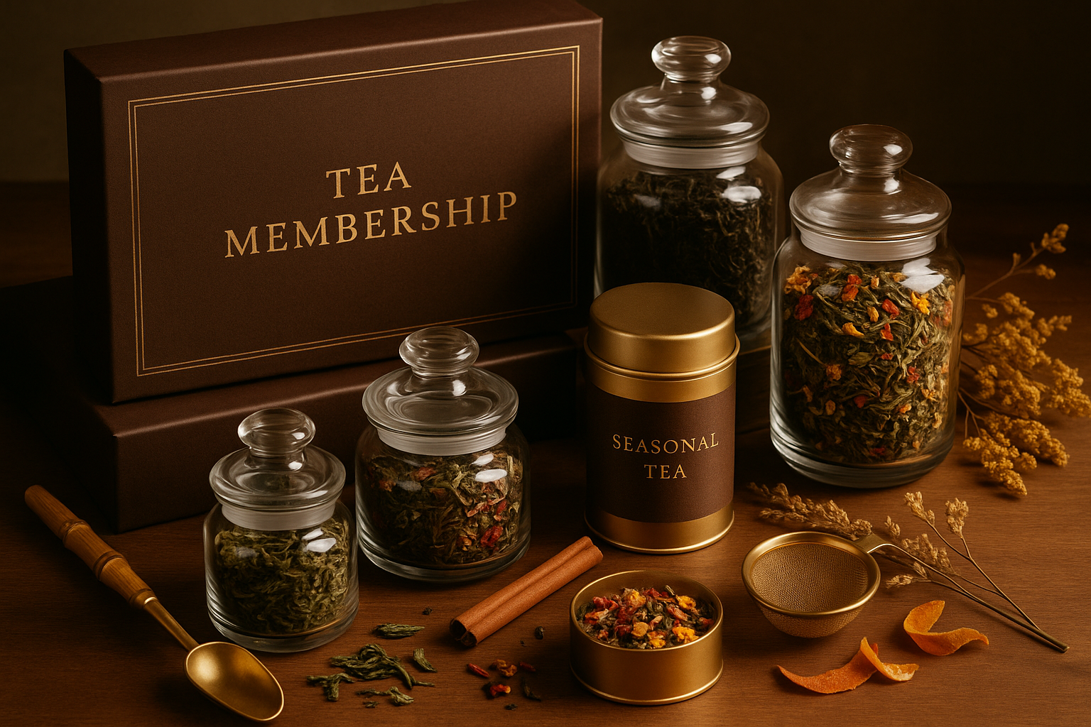 exclusive tea membership. maybe something seasonal, several different loose leaf teas