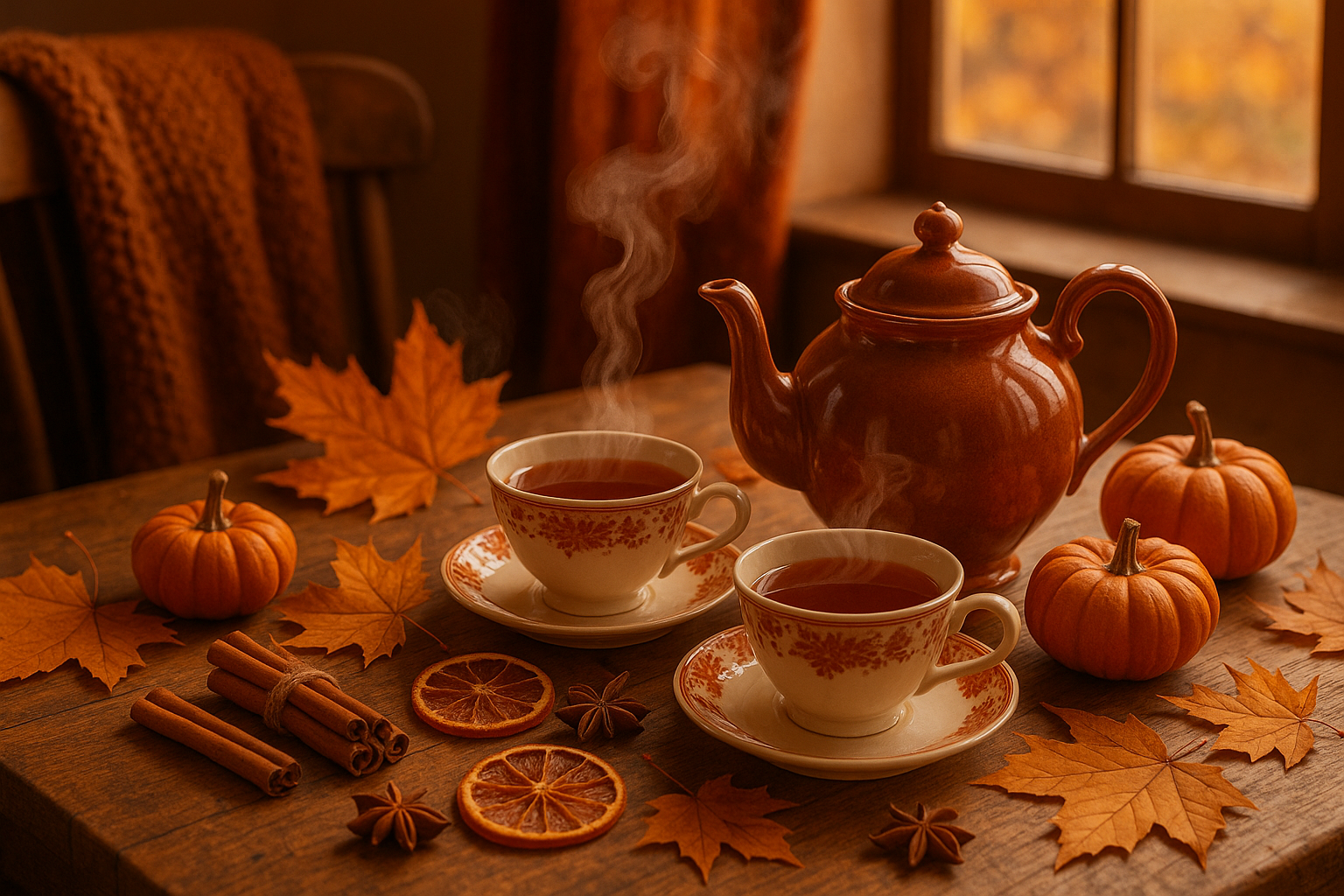 seasonal tea scene