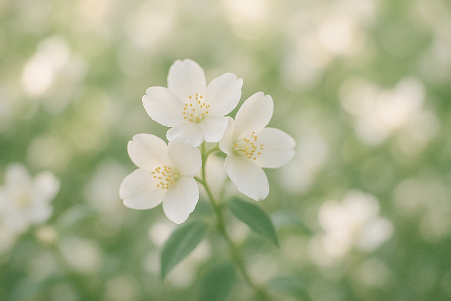 soft focus shot of jasmine flowers
