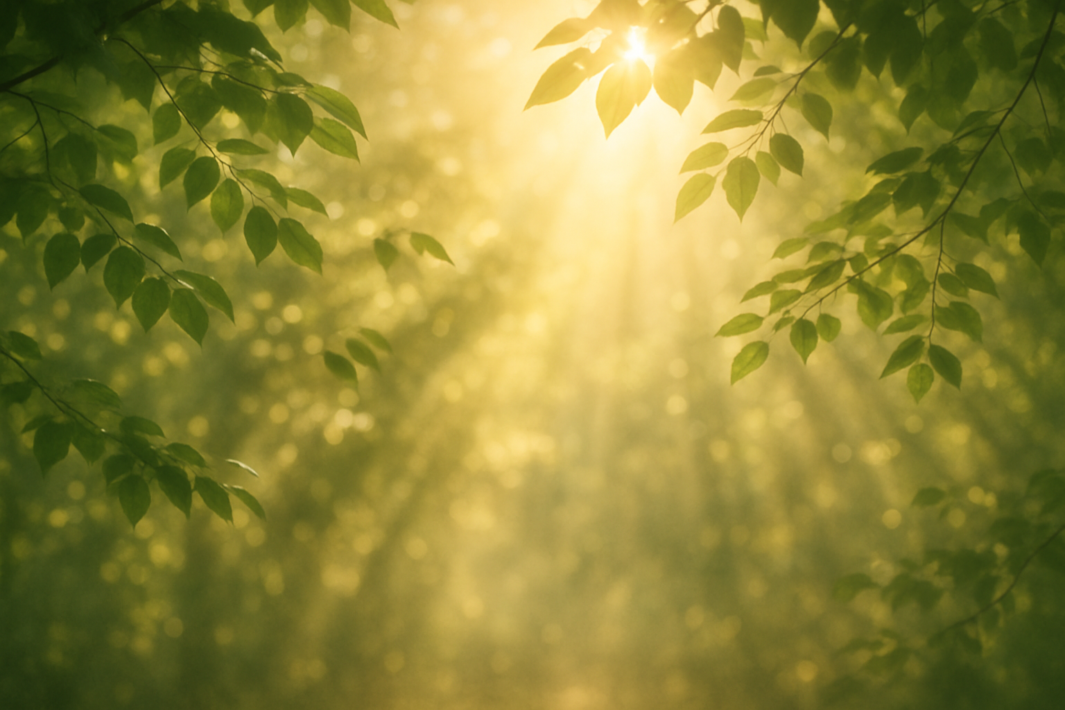 softly lit photo - light filtering through leaves.