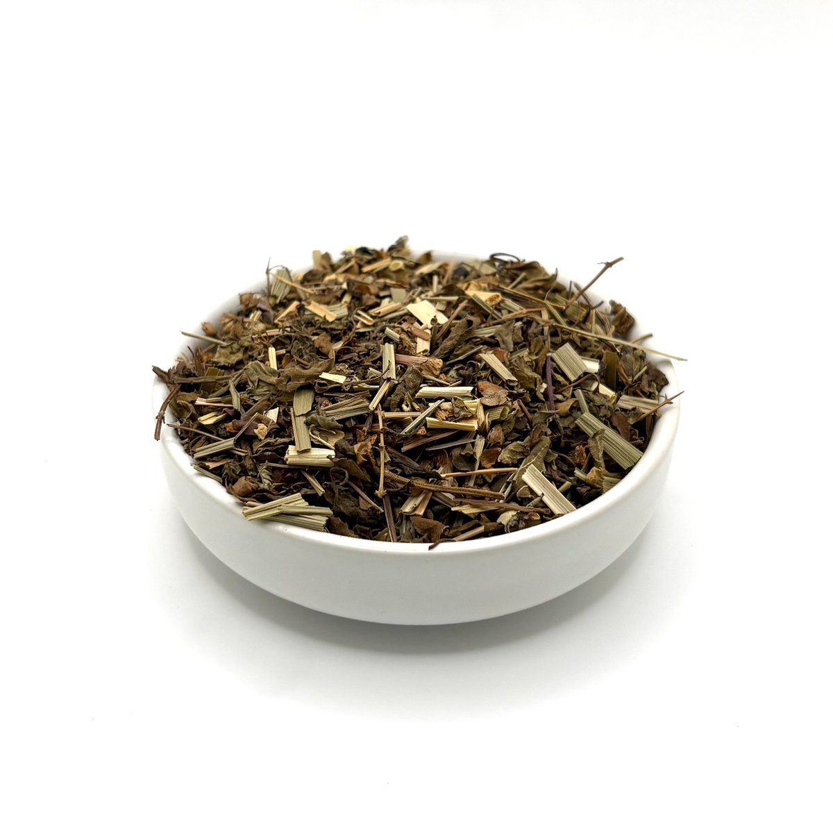 Organic Tulsi Signature Spice loose leaf tea blend in bowl